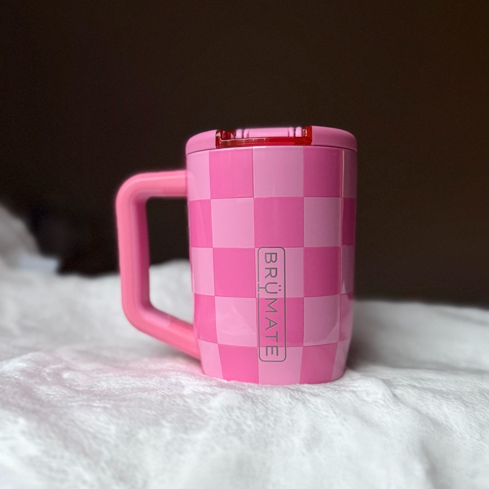 Brumate pink checker 15oz muv